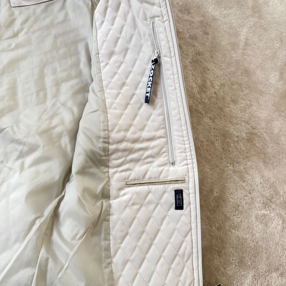 NWT Women’s Quilted Cream Jacket Size S - Picture 9 of 11